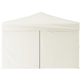 Carpa para fiestas plegable con paredes laterales crema 3x3 m de vidaXL, Carpas y cenadores - Ref: Foro24-93522, Precio: 142,...