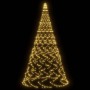 Árbol de Navidad en asta bandera 1400 LED blanco cálido 500cm de vidaXL, Luces de Navidad - Ref: Foro24-343542, Precio: 158,3...