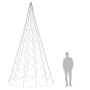 Weihnachtsbaum am Fahnenmast 1400 LED warmweiß 500cm von vidaXL, Weihnachtsbeleuchtung - Ref: Foro24-343542, Preis: 157,75 €,...