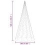 Weihnachtsbaum am Fahnenmast 1400 LED warmweiß 500cm von vidaXL, Weihnachtsbeleuchtung - Ref: Foro24-343542, Preis: 157,75 €,...