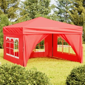 Folding party tent with side walls red 3x3 m by vidaXL, Tents and gazebos - Ref: Foro24-93527, Price: 164,99 €, Discount: %