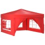 Carpa para fiestas plegable con paredes laterales rojo 3x3 m de vidaXL, Carpas y cenadores - Ref: Foro24-93527, Precio: 145,6...