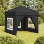 Carpa de fiesta plegable con paredes laterales antracita 2x2 m de vidaXL, Carpas y cenadores - Ref: Foro24-93502, Precio: 119...