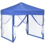 Faltbares Partyzelt mit Seitenwänden blau 2x2 m von vidaXL, Zelte und Pavillons - Ref: Foro24-93507, Preis: 101,24 €, Rabatt: %