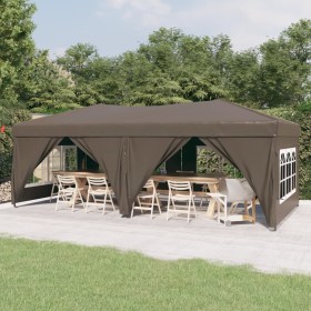 Carpa para fiestas plegable con paredes gris taupé 3x6 m de vidaXL, Carpas y cenadores - Ref: Foro24-93547, Precio: 250,99 €,...