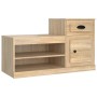 Mueble zapatero madera contrachapada roble Sonoma 100x42x60 cm de vidaXL, Zapateros y organizadores de calzado - Ref: Foro24-...