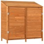 Cobertizo de jardín madera de abeto maciza marrón 102x52x112 cm de vidaXL, Cobertizos - Ref: Foro24-152185, Precio: 197,61 €,...