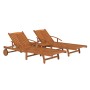 Set Sonnenliegen mit Tisch 2-tlg. aus massivem Akazienholz von vidaXL, Liegen - Ref: Foro24-3104966, Preis: 407,69 €, Rabatt: %