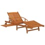 Set Sonnenliegen mit Tisch 2-tlg. aus massivem Akazienholz von vidaXL, Liegen - Ref: Foro24-3104966, Preis: 407,69 €, Rabatt: %