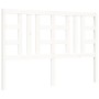 Double bed frame with white solid wood headboard by vidaXL, Beds and slatted bases - Ref: Foro24-3193927, Price: 150,99 €, Di...