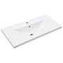 Estructura de baño con lavabo incorporado hierro blanco de vidaXL, Tocadores de baño - Ref: Foro24-3101375, Precio: 196,99 €,...