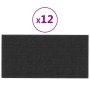 Wall panels 12 pcs black fabric 30x15 cm 0.54 m² by vidaXL, Wall covering - Ref: Foro24-343768, Price: 23,23 €, Discount: %