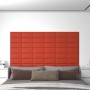 Wall panels 12 pcs red synthetic leather 30x15 cm 0.54 m² by vidaXL, Wall covering - Ref: Foro24-343773, Price: 23,89 €, Disc...