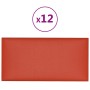 Wall panels 12 pcs red synthetic leather 30x15 cm 0.54 m² by vidaXL, Wall covering - Ref: Foro24-343773, Price: 23,89 €, Disc...