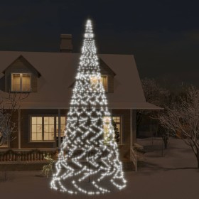 Weihnachtsbaum am Fahnenmast 3000 kaltweiße LEDs 800 cm von vidaXL, Weihnachtsbeleuchtung - Ref: Foro24-343547, Preis: 213,99...