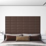 Wall panels 12 pcs brown synthetic leather 30x15 cm 0.54 m² by vidaXL, Wall covering - Ref: Foro24-343777, Price: 25,00 €, Di...