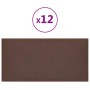 Wall panels 12 pcs brown synthetic leather 30x15 cm 0.54 m² by vidaXL, Wall covering - Ref: Foro24-343777, Price: 25,00 €, Di...