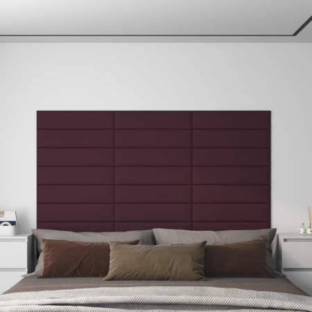 Wall panels 12 pcs purple fabric 60x15 cm 1.08 m² by vidaXL, Wall covering - Ref: Foro24-343822, Price: 32,40 €, Discount: %