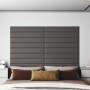 Wall panels 12 pcs gray synthetic leather 90x15 cm 1.62 m² by vidaXL, Wall covering - Ref: Foro24-343886, Price: 49,04 €, Dis...