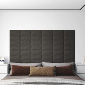 Wall panels 12 units dark gray fabric 30x15 cm 0.54 m² by vidaXL, Wall covering - Ref: Foro24-343762, Price: 31,52 €, Discoun...