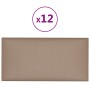 Wall panels 12 pcs cappuccino PE leather 30x15 cm 0.54 m² by vidaXL, Wall covering - Ref: Foro24-343775, Price: 31,70 €, Disc...