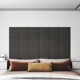 Wall panels 12 pcs dark gray fabric 30x30 cm 1.08 m² by vidaXL, Wall covering - Ref: Foro24-343790, Price: 43,99 €, Discount: %