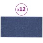 Paneles de pared 12 uds tela azul 30x15 cm 0,54 m² de vidaXL, Recubrimiento de paredes - Ref: Foro24-343770, Precio: 30,99 €,...