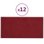 Wandpaneele 12 Stück roter Samt rot 30x15 cm 0.54 m² (0.54 sqm) von vidaXL, Wandverkleidung - Ref: Foro24-343783, Preis: 28,9...