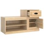 Mueble zapatero madera contrachapada roble Sonoma 100x42x60 cm de vidaXL, Zapateros y organizadores de calzado - Ref: Foro24-...