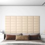 Wall panels 12 units cream-colored fabric 30x15 cm 0.54 m² by vidaXL, Wall covering - Ref: Foro24-343760, Price: 29,69 €, Dis...