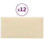 Wall panels 12 units cream-colored fabric 30x15 cm 0.54 m² by vidaXL, Wall covering - Ref: Foro24-343760, Price: 29,69 €, Dis...