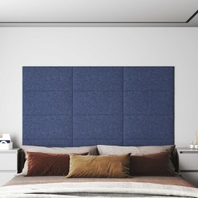 Wall panels 12 pcs blue fabric 60x30 cm 2.16 m² by vidaXL, Wall covering - Ref: Foro24-343854, Price: 68,99 €, Discount: %