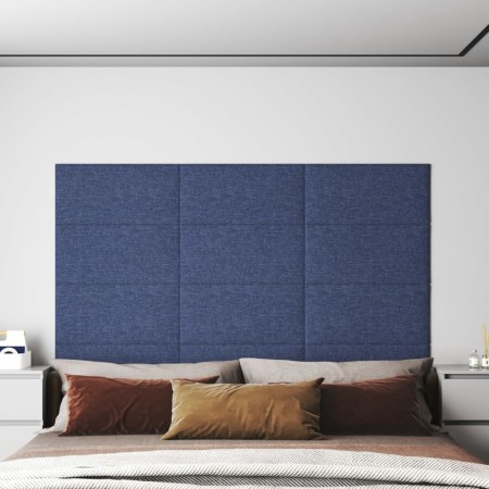 Wall panels 12 pcs blue fabric 60x30 cm 2.16 m² by vidaXL, Wall covering - Ref: Foro24-343854, Price: 68,28 €, Discount: %