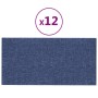 Paneles de pared 12 uds tela azul 60x30 cm 2,16 m² de vidaXL, Recubrimiento de paredes - Ref: Foro24-343854, Precio: 68,28 €,...