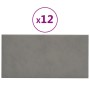 Wall panels 12 pcs light gray velvet 30x15 cm 0.54 m² by vidaXL, Wall covering - Ref: Foro24-343779, Price: 31,47 €, Discount: %