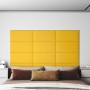 Wall panels 12 pcs yellow velvet 60x30 cm 2.16 m² by vidaXL, Wall covering - Ref: Foro24-343869, Price: 73,30 €, Discount: %