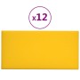 Wall panels 12 pcs yellow velvet 60x30 cm 2.16 m² by vidaXL, Wall covering - Ref: Foro24-343869, Price: 73,30 €, Discount: %