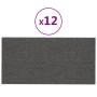 Wall panels 12 pcs dark gray fabric 60x30 cm 2.16 m² by vidaXL, Wall covering - Ref: Foro24-343846, Price: 68,28 €, Discount: %