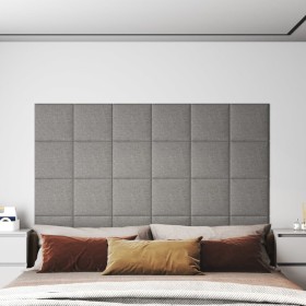 Wall panels 12 pcs light gray fabric 30x30 cm 1.08 m² by vidaXL, Wall covering - Ref: Foro24-343789, Price: 44,35 €, Discount: %