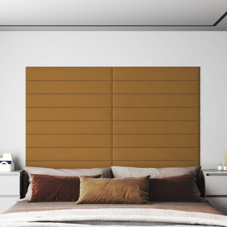 Wall panels 12 pcs brown velvet 90x15 cm 1.62 m² by vidaXL, Wall covering - Ref: Foro24-343898, Price: 43,17 €, Discount: %