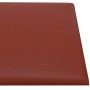 Paneles pared 12 uds cuero sintético rojo tinto 30x30 cm 1,08m² de vidaXL, Recubrimiento de paredes - Ref: Foro24-343804, Pre...