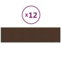 Wall panels 12 pcs brown fabric 60x15 cm 1.08 m² by vidaXL, Wall covering - Ref: Foro24-343819, Price: 26,64 €, Discount: %