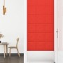 Wall panels 12 pcs red synthetic leather 30x30 cm 1.08 m² by vidaXL, Wall covering - Ref: Foro24-343976, Price: 33,24 €, Disc...