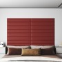 Wandpaneele 12 Stück rot-rotes Kunstleder 90x15 cm 1,62m² von vidaXL, Wandverkleidung - Ref: Foro24-343888, Preis: 43,73 €, R...