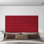 Wandpaneele 12 Stück roter Samt rot 60x15 cm 1,08 m² von vidaXL, Wandverkleidung - Ref: Foro24-343839, Preis: 39,88 €, Rabatt: %