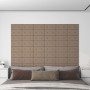 Wall panels 12 pcs cappuccino synthetic leather 30x15 cm 0.54 m² by vidaXL, Wall covering - Ref: Foro24-343971, Price: 26,33 ...