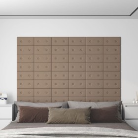 Wall panels 12 pcs cappuccino synthetic leather 30x15 cm 0.54 m² by vidaXL, Wall covering - Ref: Foro24-343971, Price: 22,99 ...