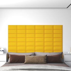 Paneles de pared 12 uds terciopelo amarillo 30x15 cm 0,54 m² de vidaXL, Recubrimiento de paredes - Ref: Foro24-343785, Precio...