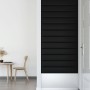 Wall panels 12 pcs black synthetic leather 90x15 cm 1.62 m² by vidaXL, Wall covering - Ref: Foro24-343883, Price: 54,79 €, Di...