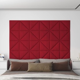 Wall panels 12 pcs red velvet 30x30 cm 0.54 m² by vidaXL, Wall covering - Ref: Foro24-343951, Price: 37,00 €, Discount: %